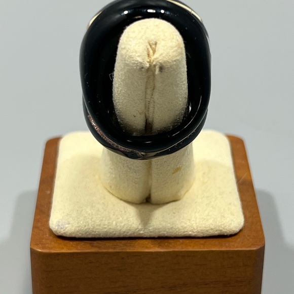 Vintage Murano Hand Blown Glass Galaxy Statement Ring Multicolored Signed Size 6 - Picture 4 of 8